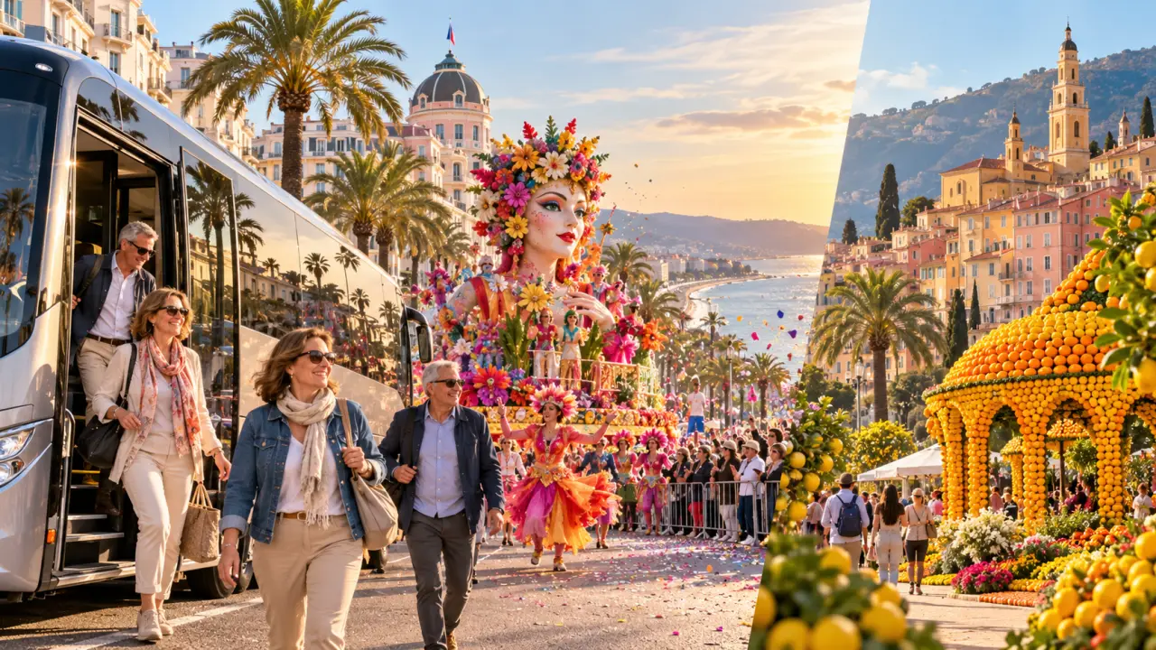 Carnaval de Nice en autocar : une journée de fête ou six jours entre Nice et Menton ?