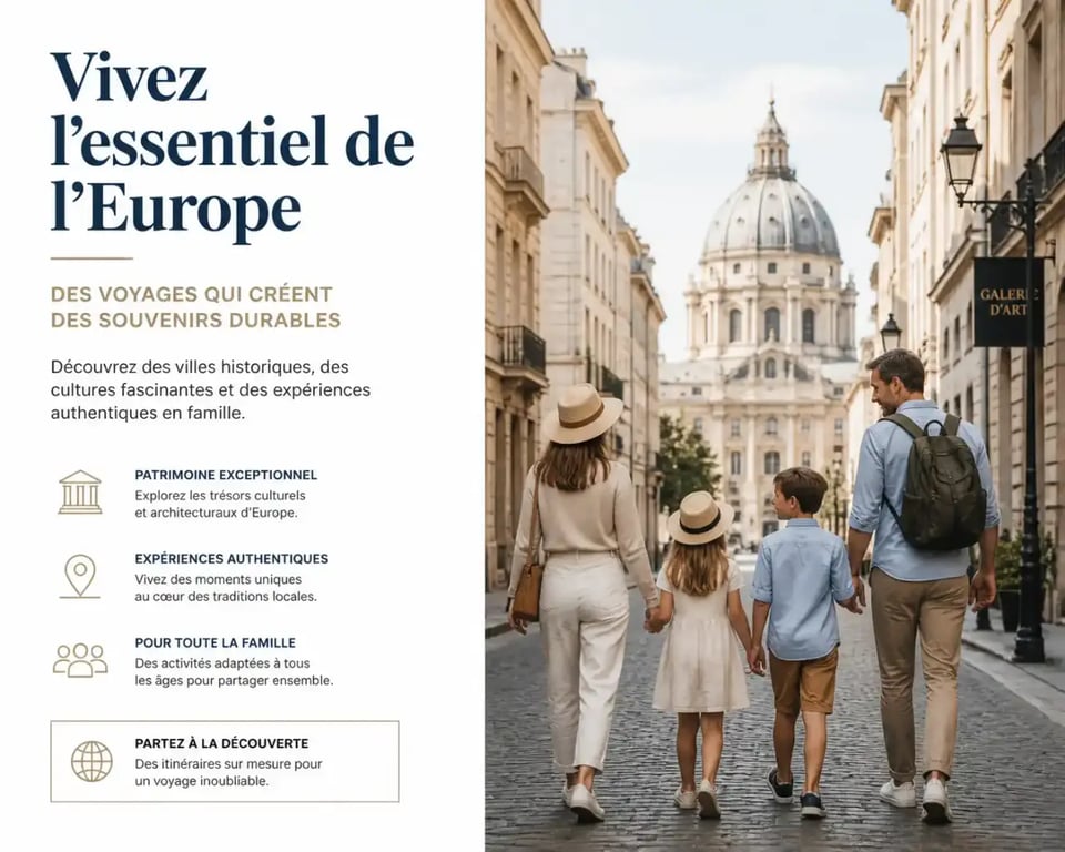 City-trip lors de vacances en famille en Europe