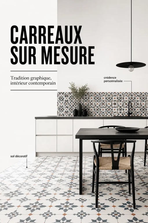 Intérieur décoré avec Mosaic Del Sur et carreaux personnalisés