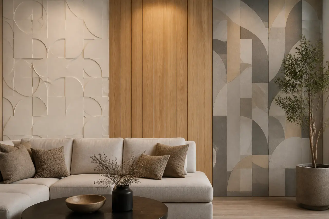 Relief 3D, effet bois ou motif graphique : quel panneau mural décoratif intérieur choisir ?