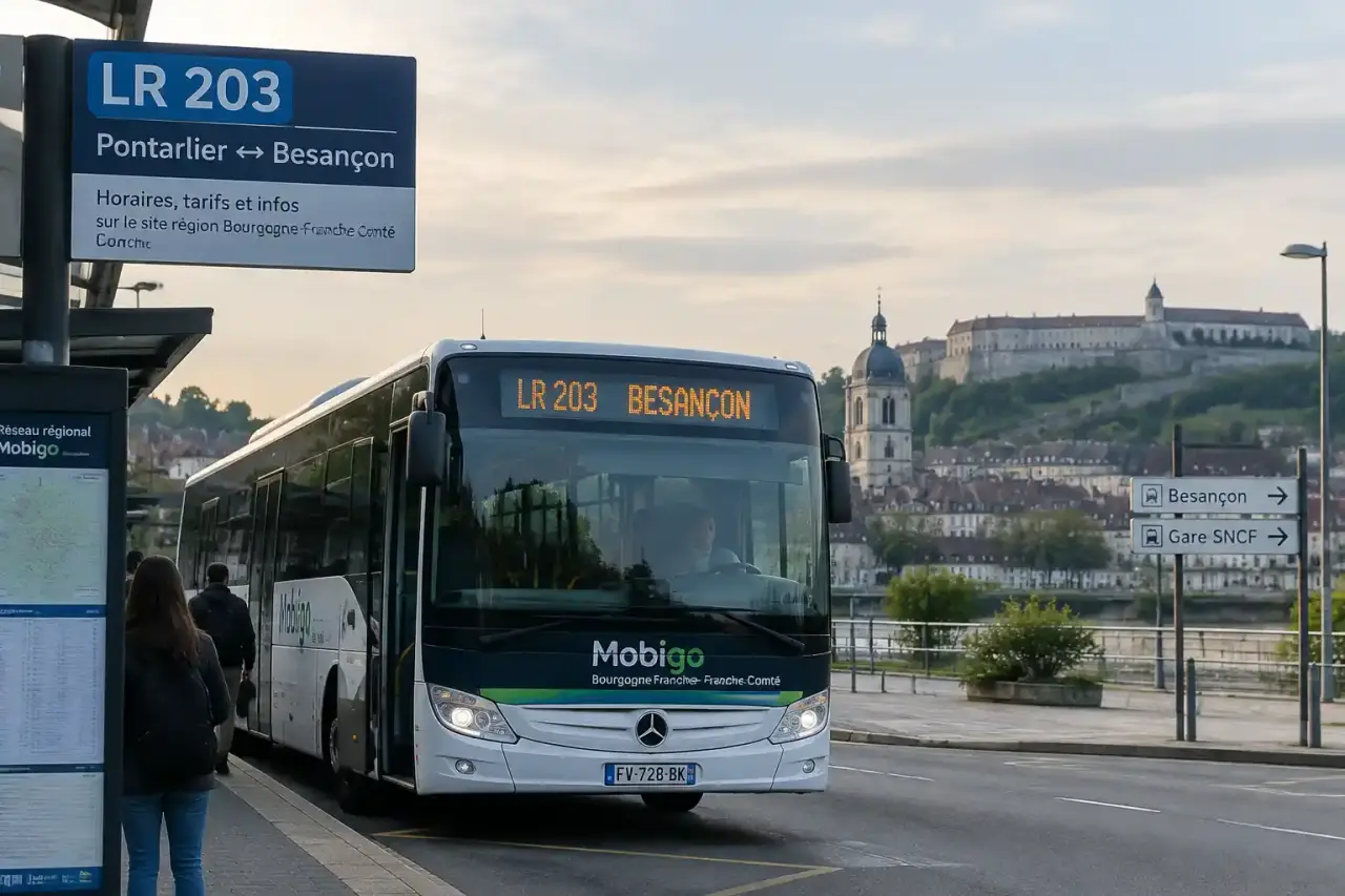 Bus Pontarlier Besançon : la ligne LR 203, les horaires à vérifier et les alternatives