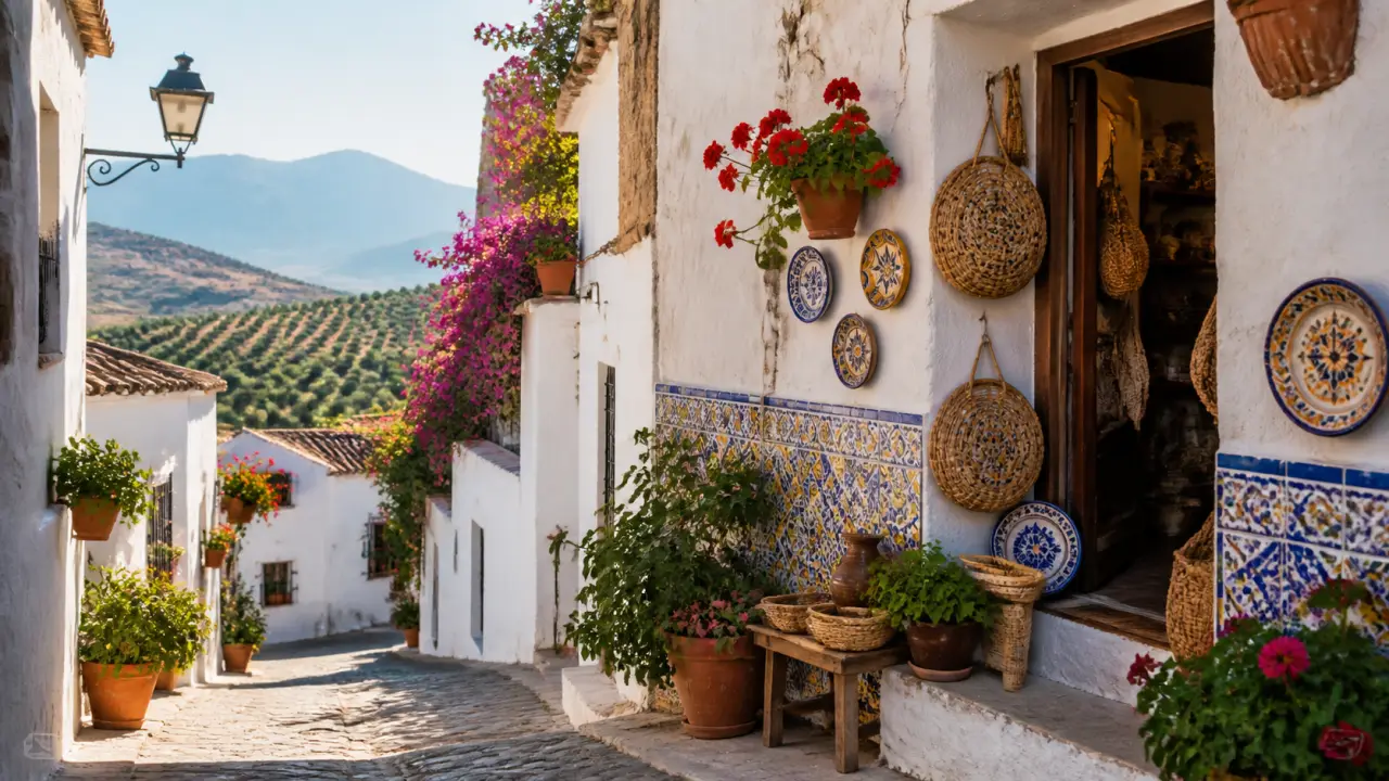 Mosaïque lumineuse inspirée de l'Andalousie, entre azulejos, tuiles et pavés européens