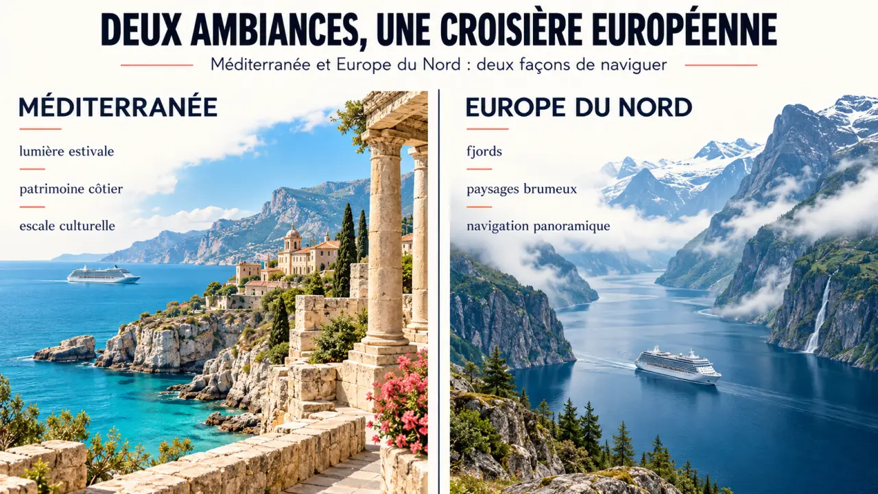 Croisière Disney Europe : comparaison visuelle entre la Méditerranée et l’Europe du Nord