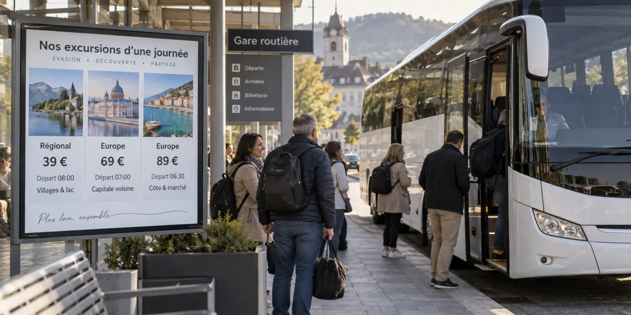 Voyage d’une journée en autocar : comparez les programmes, les prix et les départs