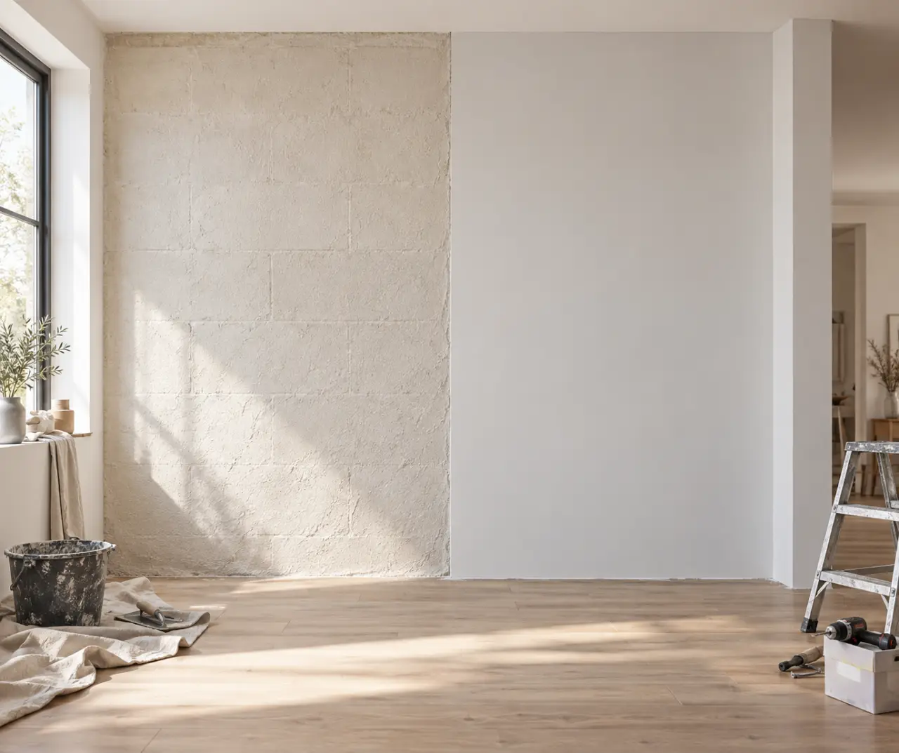 Habiller un mur intérieur en parpaing : l’enduit préserve l’espace, les plaques corrigent les défauts