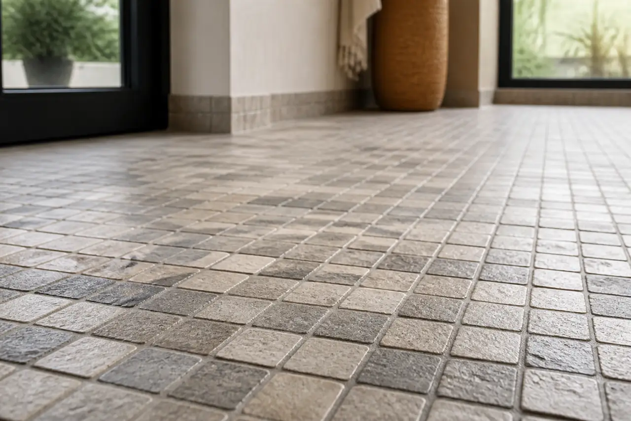 Carrelage mosaïque au sol : quand le décor doit aussi rester antidérapant
