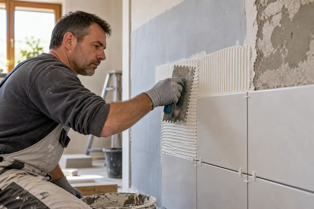 Colle pour carrelage mural : la C2T limite le glissement, mais le support reste décisif
