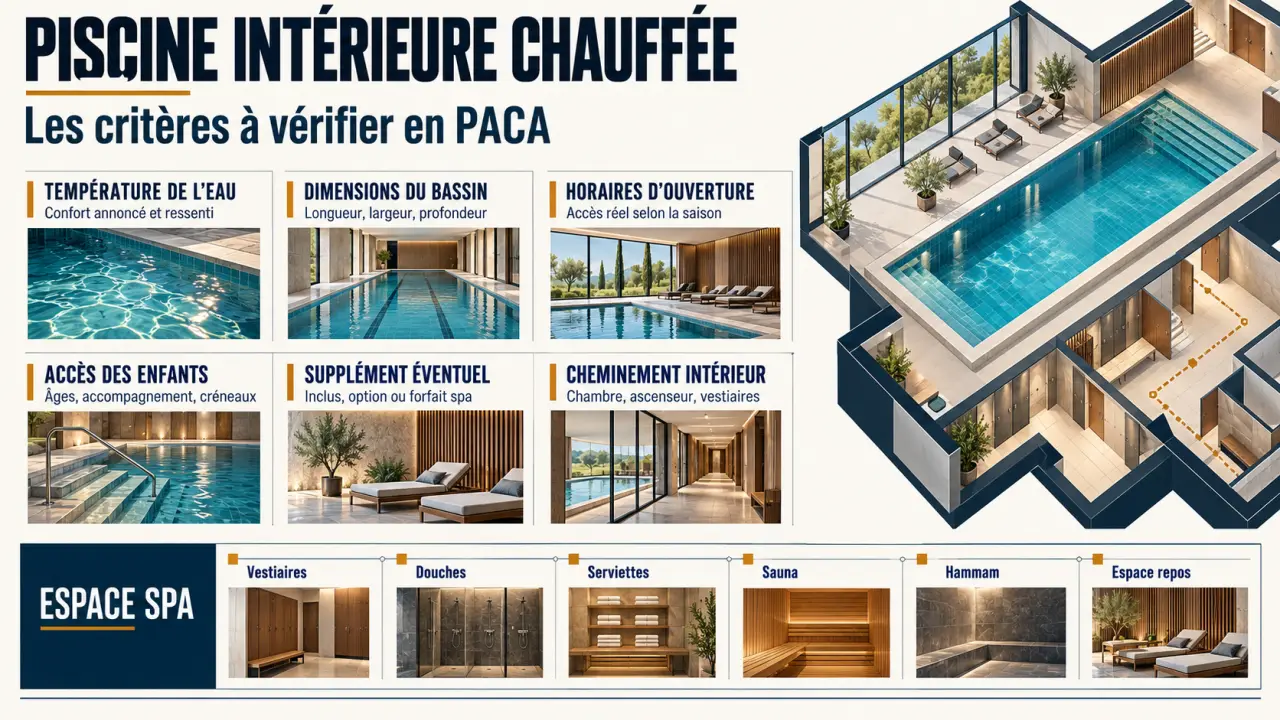 Critères pour choisir un hôtel avec piscine intérieure chauffée en PACA