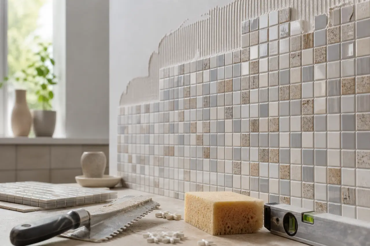 Carrelage mosaïque mural : matériaux, pose et astuces pour une décoration durable